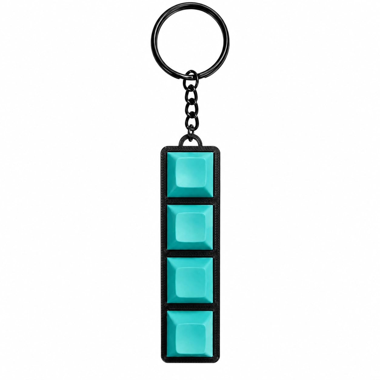 Mechanical Keychain Fidget Toy with Gateron Blue 3 Switches
