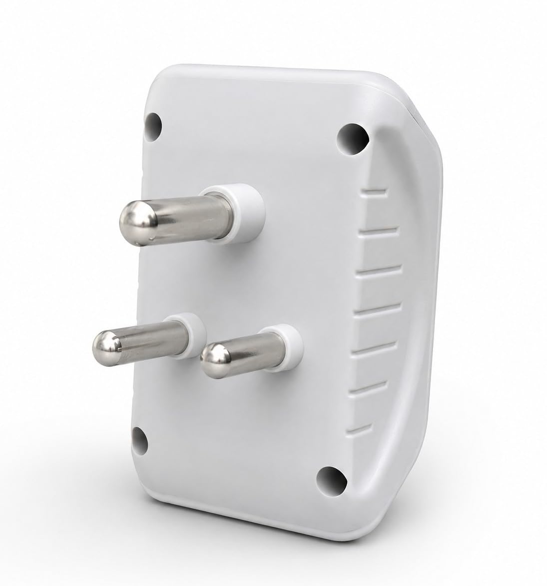 6A 3 Pin Multi Plug Socket Travel Adapter with Universal Socket, 3 Pin Multi Plug Extension Socket (White - PK2)