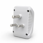 6A 3 Pin Multi Plug Socket Travel Adapter with Universal Socket, 3 Pin Multi Plug Extension Socket (White - PK2)
