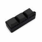 Fidget Toy Mechanical Keychain with Clicky Blue Switches Black