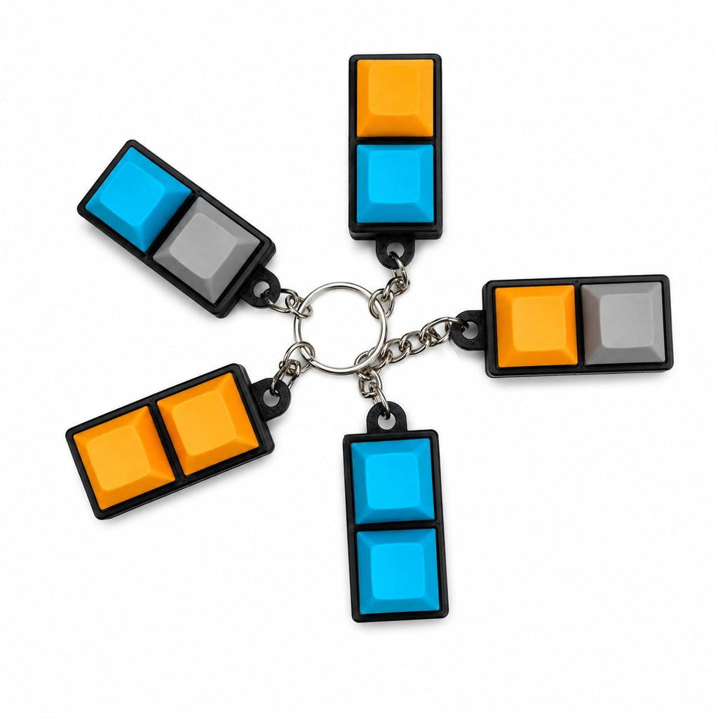 Mechanical Keychain Fidget Toy with Gateron Blue Switches