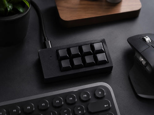 Dice and Layers PicoPad 4x2 Programmable Macro Keyboard | 8 Mechanical Keys | RP2040 | Custom Shortcut Keyboard for Excel, Photoshop, OBS, Blender, AutoCAD, Windows & Linux