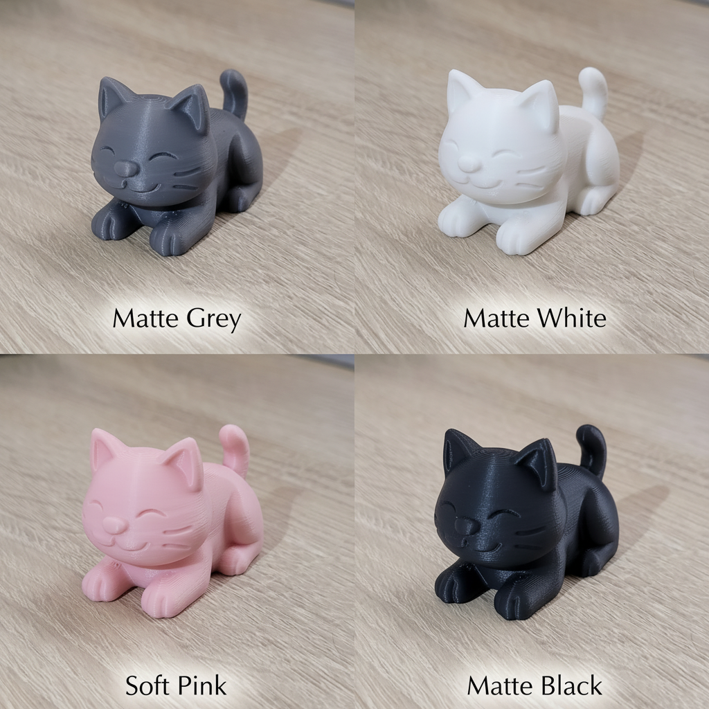 Smiling Cat Keychain – 3D Printed