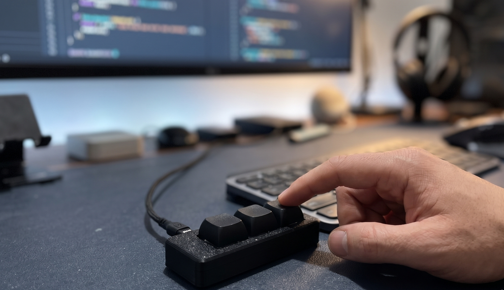 Poco Pad - 1x3 Macro Keyboard - Flat
