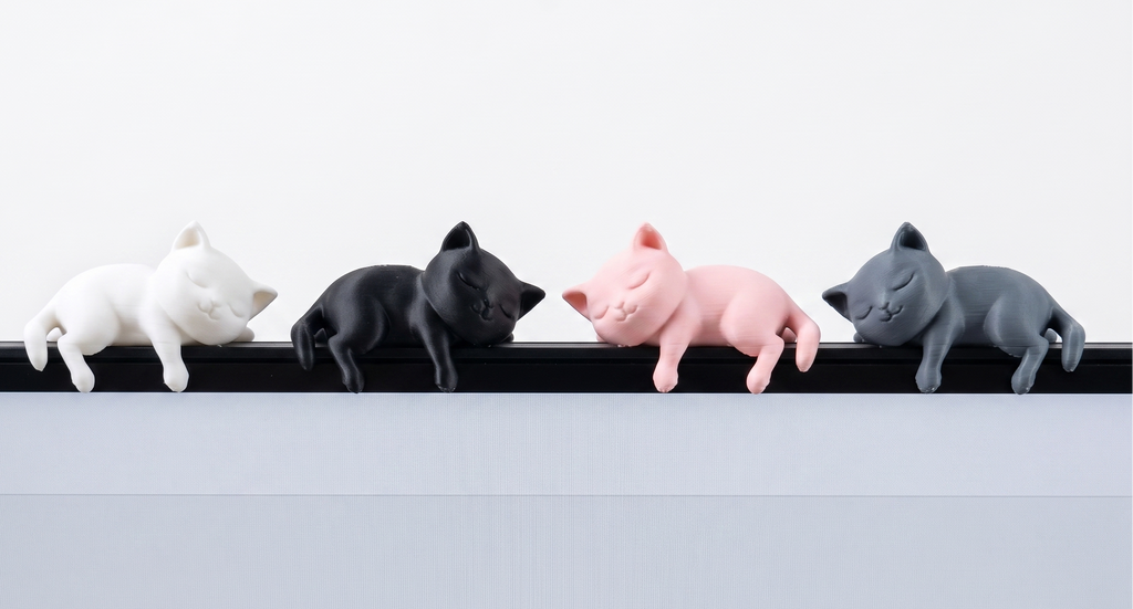 Sleeping Cat Monitor Topper – 3D Printed