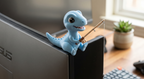 Dinosaur Monitor Buddy – Fishing Desk Companion