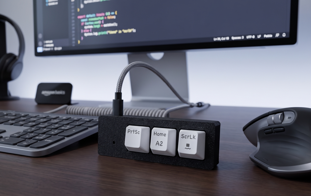 Poco Pad - 1x3 Macro Keyboard - Flat