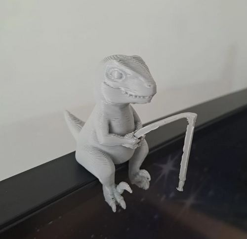 Dinosaur Monitor Buddy – Fishing Desk Companion